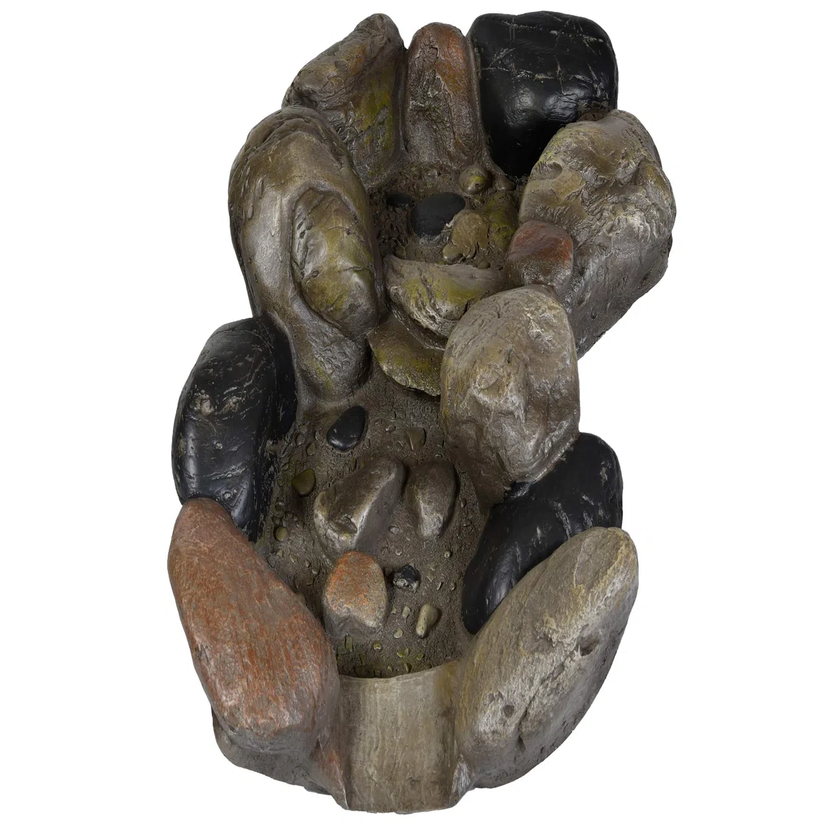 Köhko Cascata d'acqua ruscello formato in pietra, lunghezza 75 cm, ciotola espandibile, elemento ruscello 14004Q