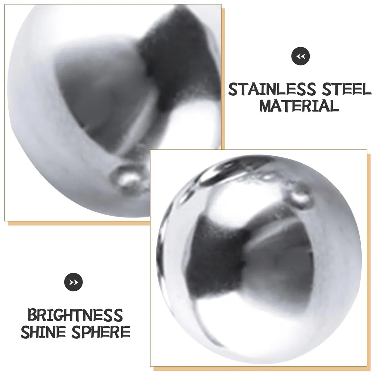 Sfera in Acciaio Inox 304 Lucidata a Specchio da 100 Mm per Decorazioni da Giardino e Casa, Palla Decorativa in Metallo Cava Spessore 1,0 Mm ad Alta Luminosità