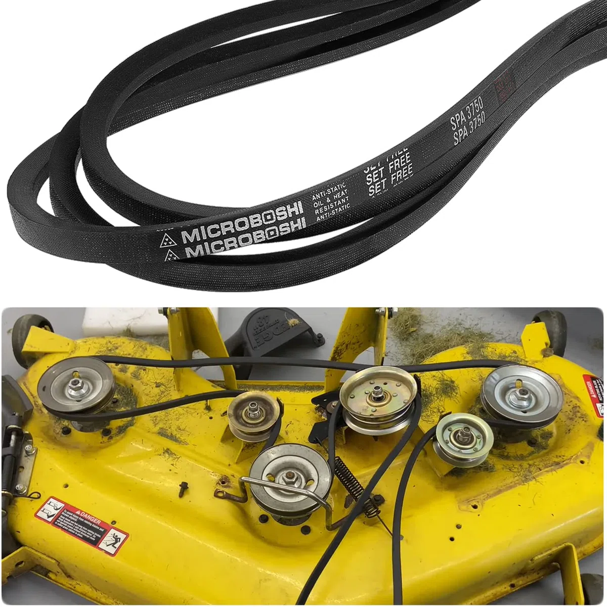 Cinghia trapezoidale per tosaerba, 122 cm, adatta per John Deere GX21833 GX20571 D140 D150 D160 L120 L130 LA130 LA140 LA145 LA155 LA165 X140 ecc
