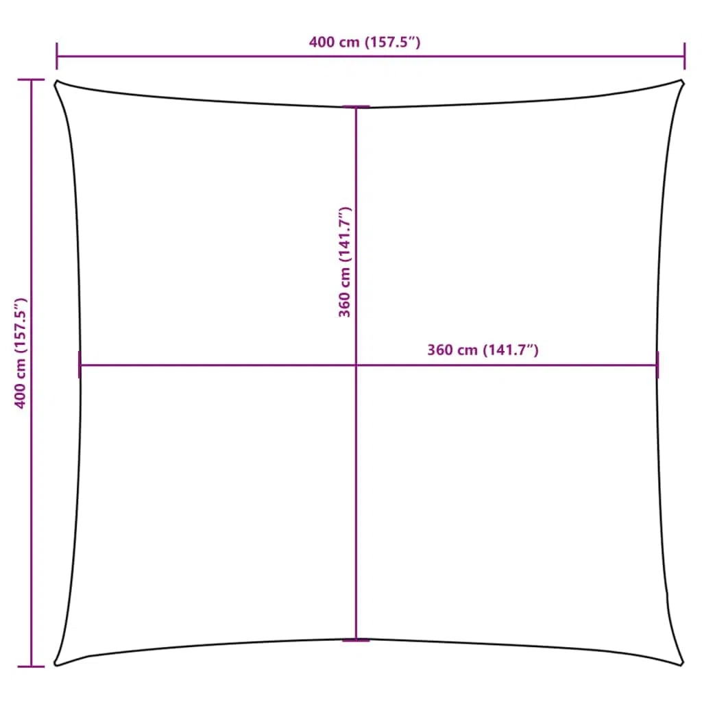 vidaXL Vela Parasole Ombra Tenda da Sole Elegante Moderna Anti UV Giardino Frangisole Terrazza Balcone in Tela Oxford Quadrata 4x4 m Verde Scuro