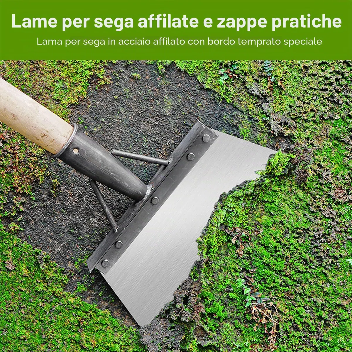 Pala per La Pulizia Multifunzionale, Pala Multifunzione Raschietto da Giardino Grande Pala da Giardino Piatta In Acciaio Al Manganese Rimuovere Erbacce e Muschio Attrezzi per Spalare La Neve