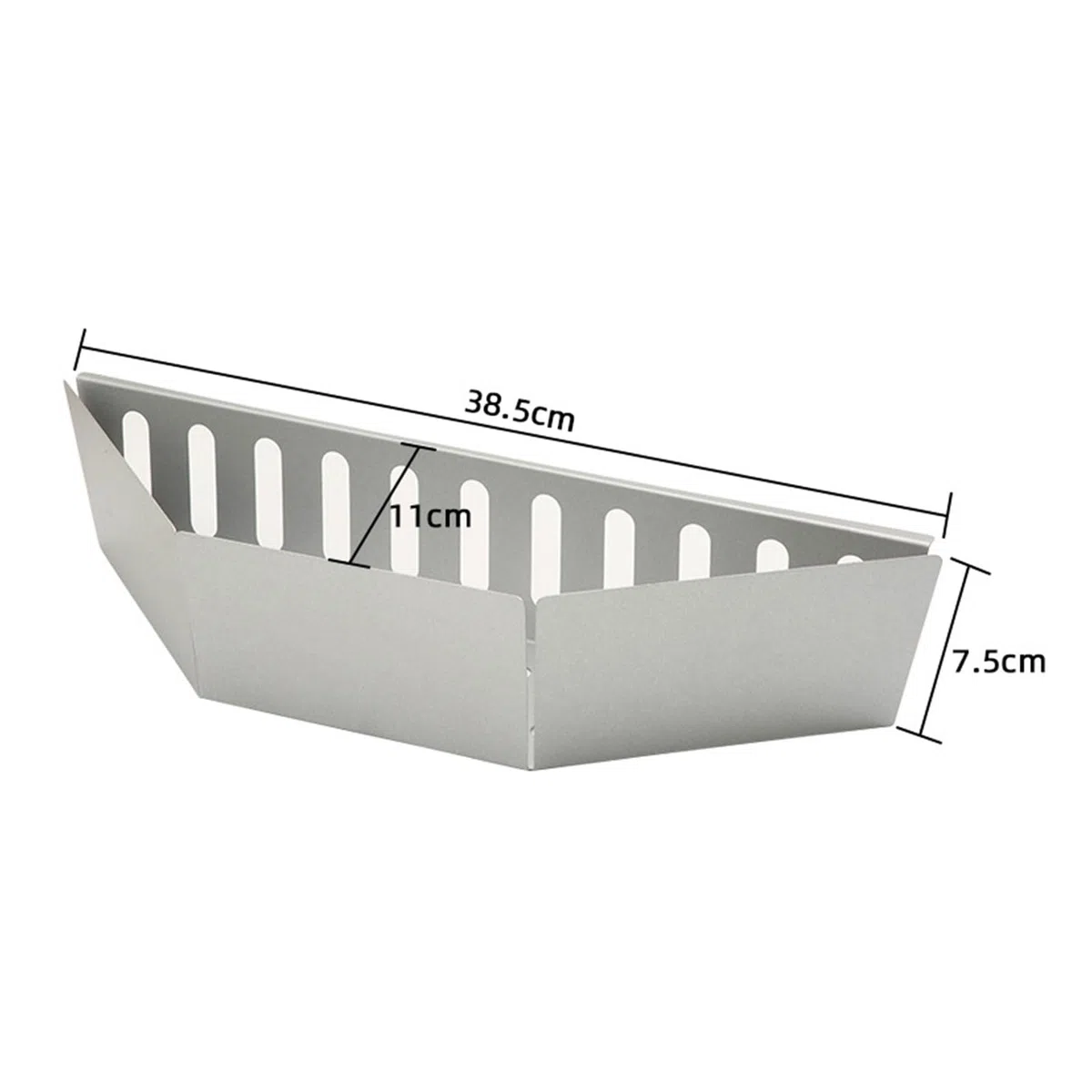 Grande cestino per carbonella alluminizzato per barbecue e carburanti, adatto per barbecue a carbonella da 57 cm in su
