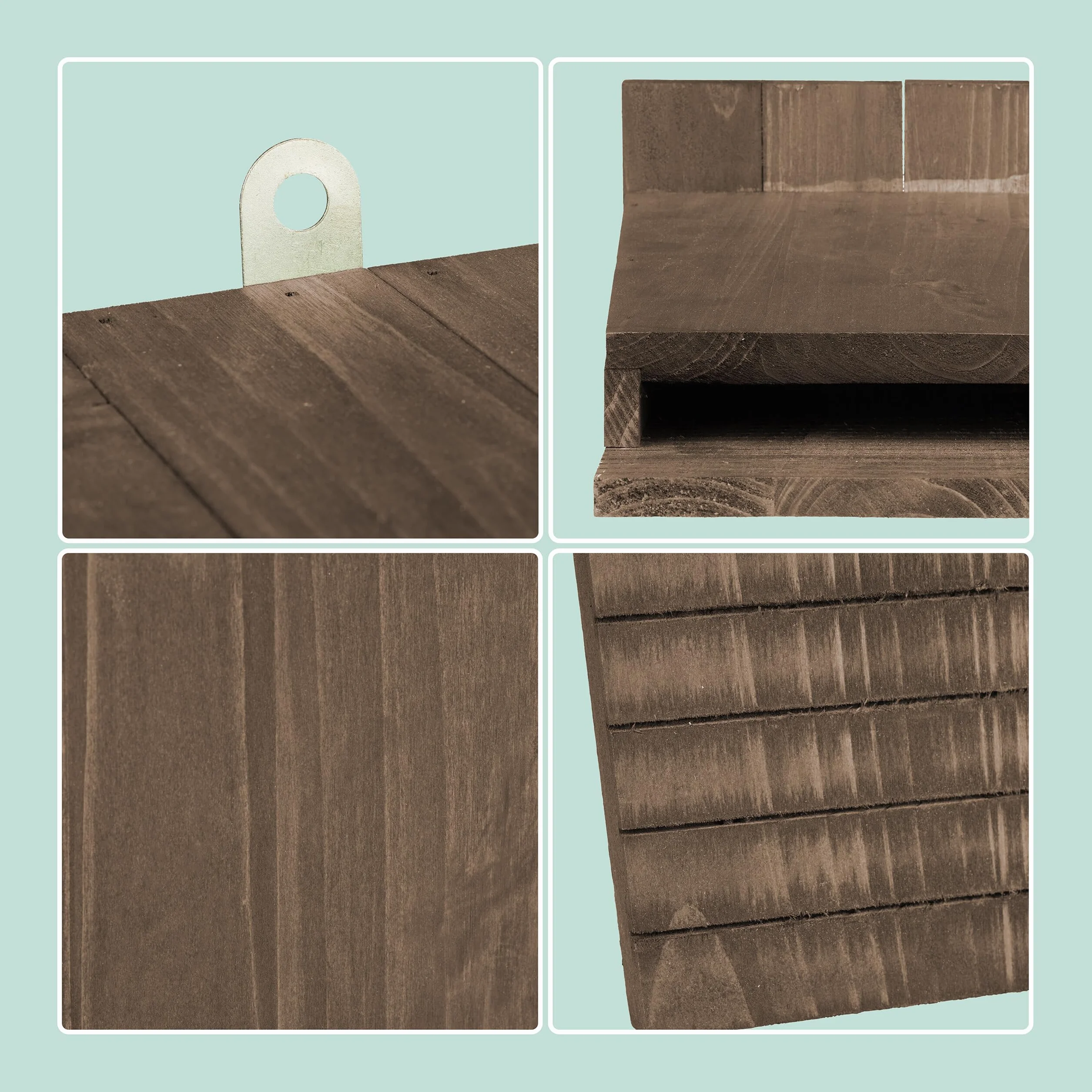 Relaxdays Casette per Pipistrelli Set 2 Poggioli in Legno Marrone 34x22.5x12.5 cm