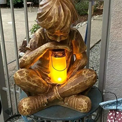 Ornamenti da Giardino Statue Creative Statue Solar Prato for Park Park Courtyard Luci LED Decorazione del Giardino (2 PCS)