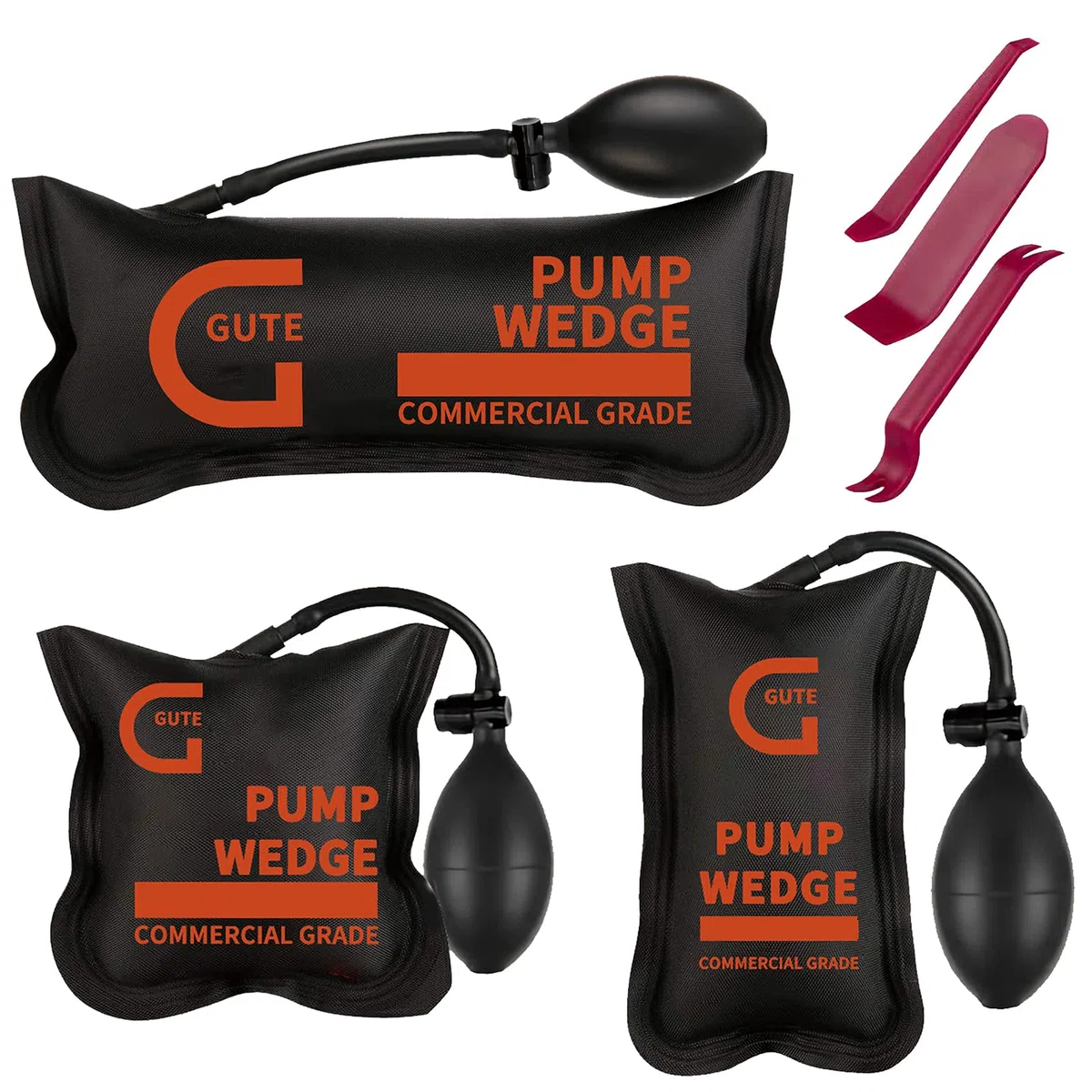 Gute Cuscino di montaggio Air Wedge Pump, cuscino di sollevamento gonfiabile, cuscino pneumatico, pompa ad aria, cric per finestre, porte, auto, grandi dispositivi (3 pezzi)
