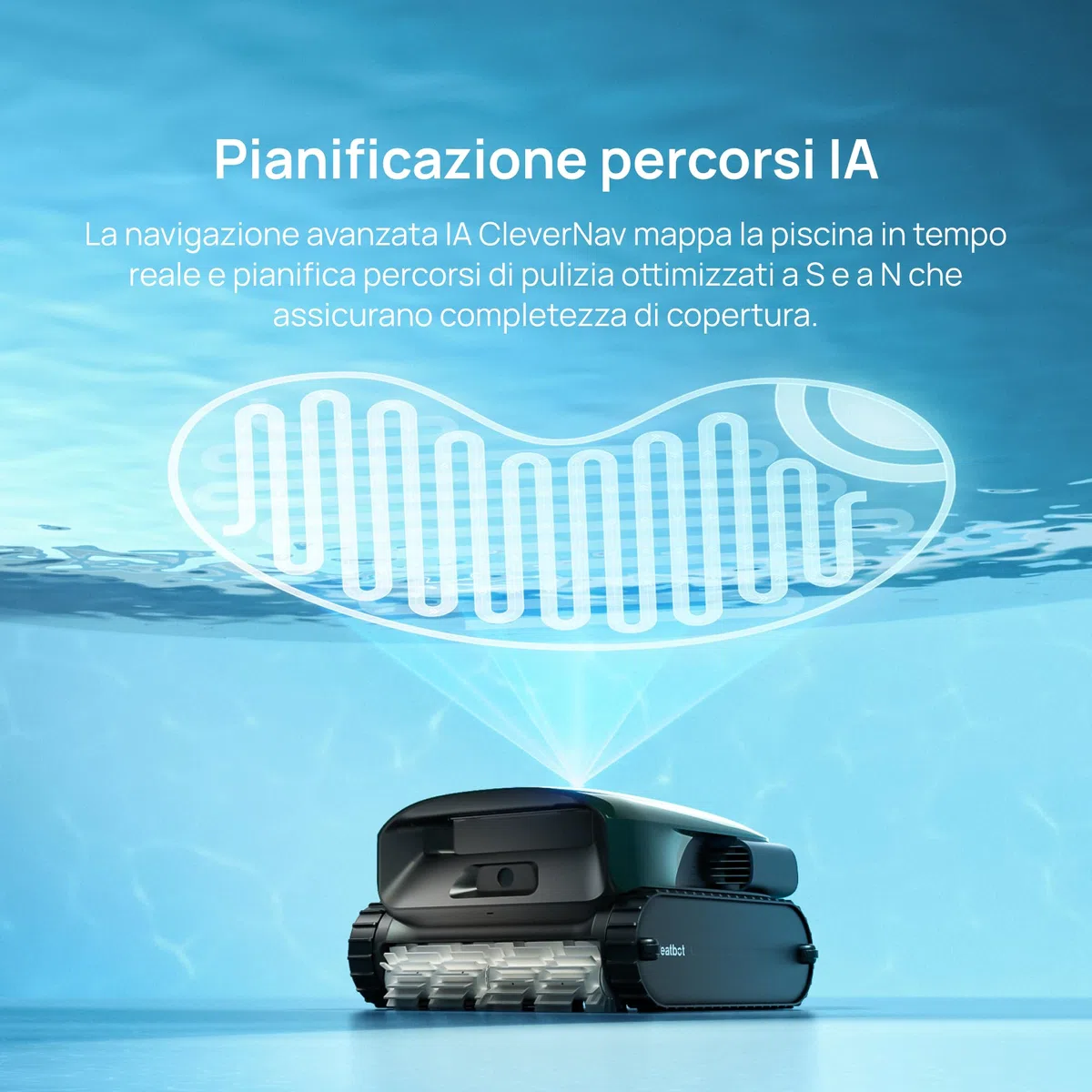 Beatbot AquaSense 2 Robot Piscina pareti e Fondo,Linea d'Acqua,Verde Bosco | Pulisce pavimento, pareti, superficie e chiarifica l'acqua.Posizionamento intelligente, Autonomia fino a 11 ore