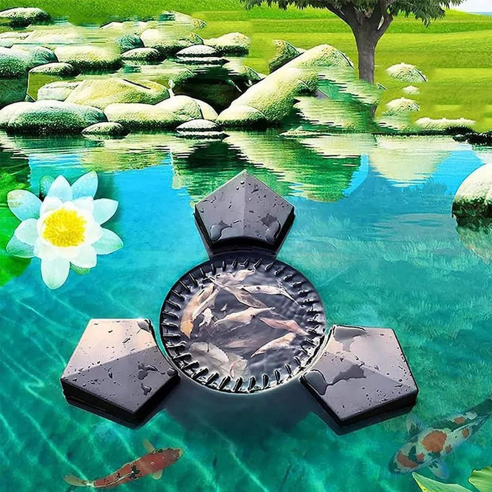 Skimmer galleggiante per laghetti, con pompa, efficiente pulizia della superficie dell'acqua per laghetti e laghi esterni