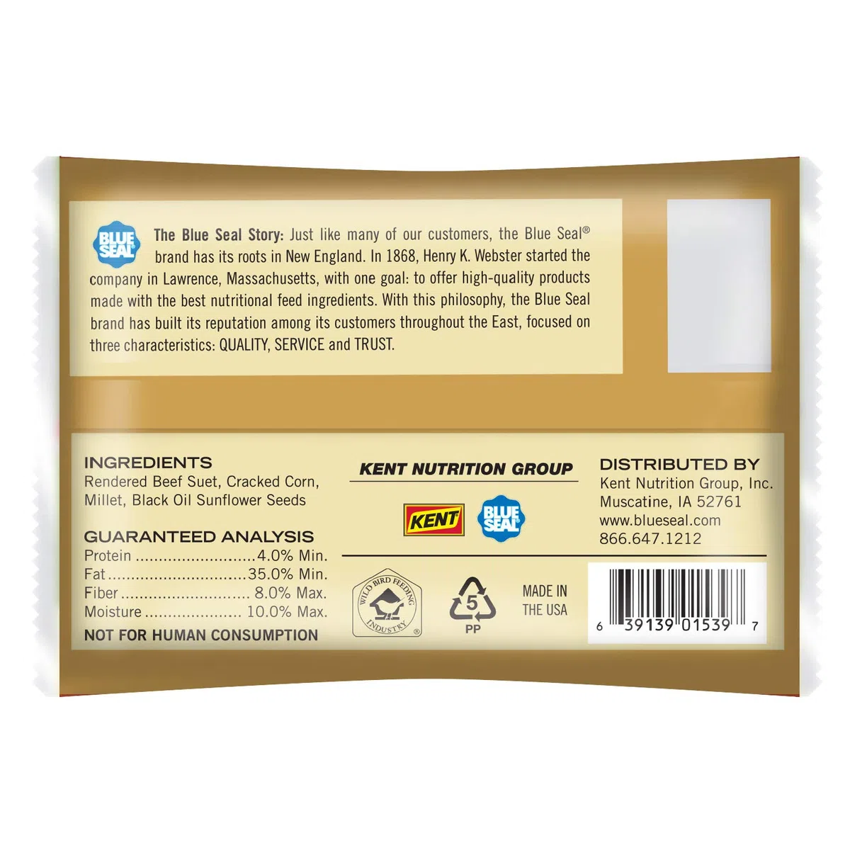 Blue Seal Torte di semi di girasole per uccelli selvatici, mangime senza pasticcio, cibo per picchi, cardinali, Siskins, passeri e altro ancora, 311,8 g, per torte di semi di uccelli, confezione da 12