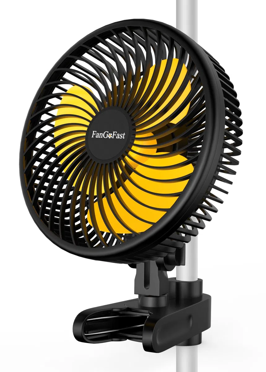 FanGoFast Grow Ventilatore con Clip 10W, Ventilatore Manualmente Oscillante, EC Motore, 10 Velocità Silenzioso Clip Fan per Grow Tent
