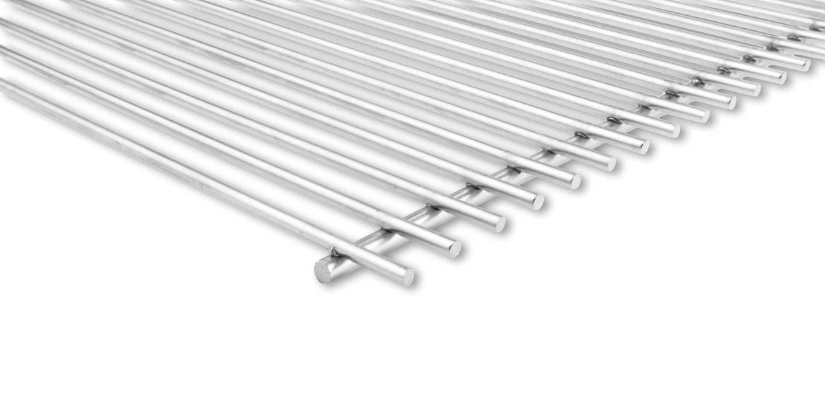 DEOS Griglia in Acciaio Inox 55x45cm - Griglia per Camino - Flessibile e Componibile - AISI 304 Europea - Diametro Materiale 7+5mm - Griglia Rettangolare da Esterno - Alta Qualità per Barbecue