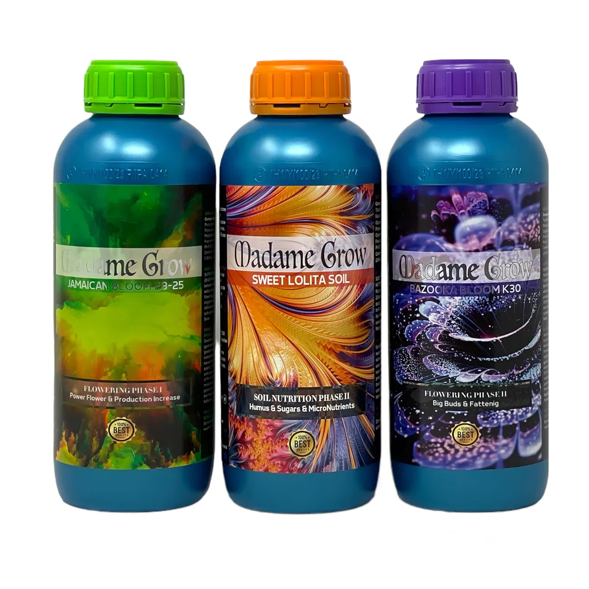 MADAME GROW Fertilizzante 420 piante verdi - Concime per piante verdi - Concime liquido per piante - Fertilizzante per la crescita universale - Fertilizzante per la fioritura(KIT RED ANVIL 3x1L)