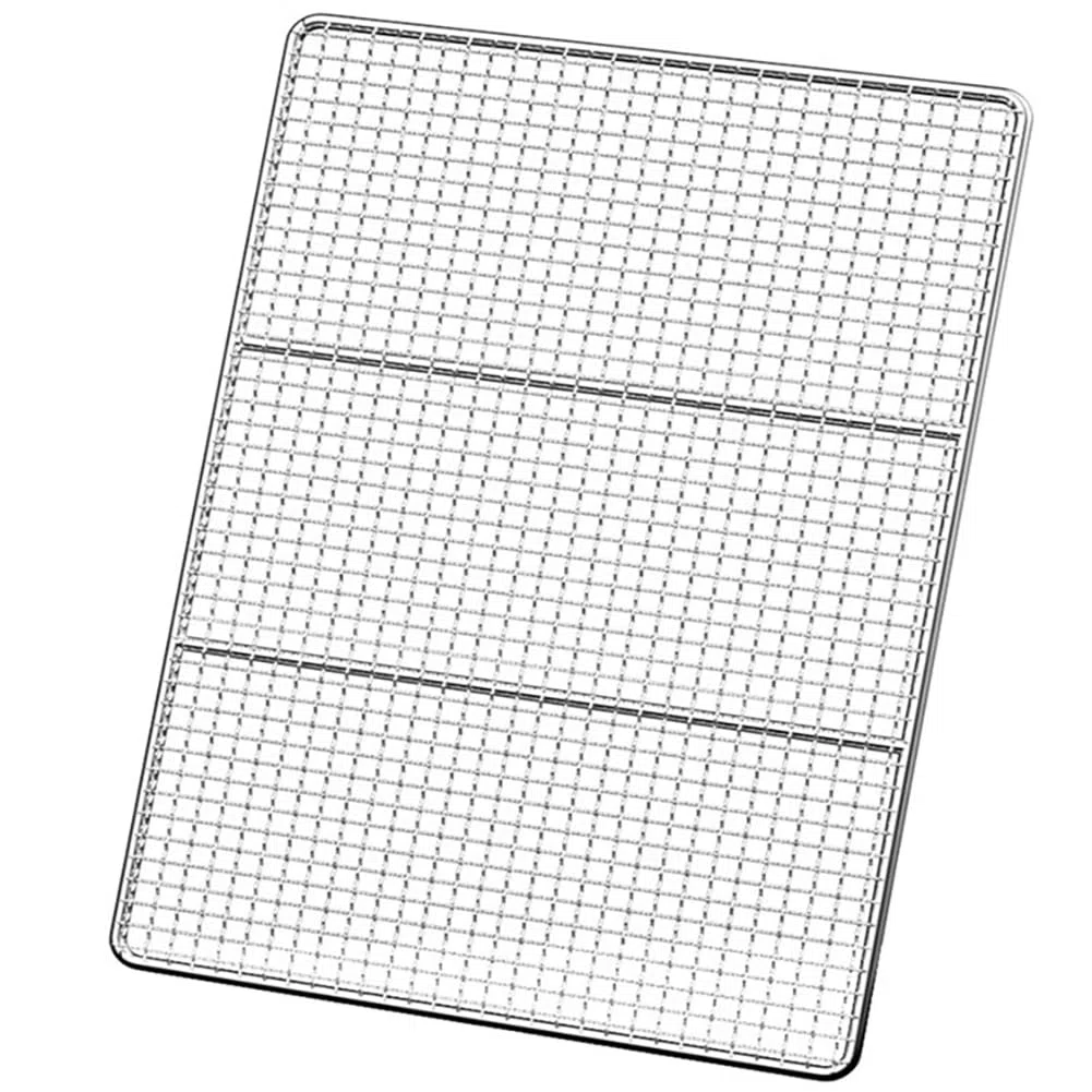 Griglia per barbecue oversize in acciaio inox, 60 x 40 cm, resistente, multiuso, per cucinare all'aperto, campeggio, costolette, manzo, pollo e verdure