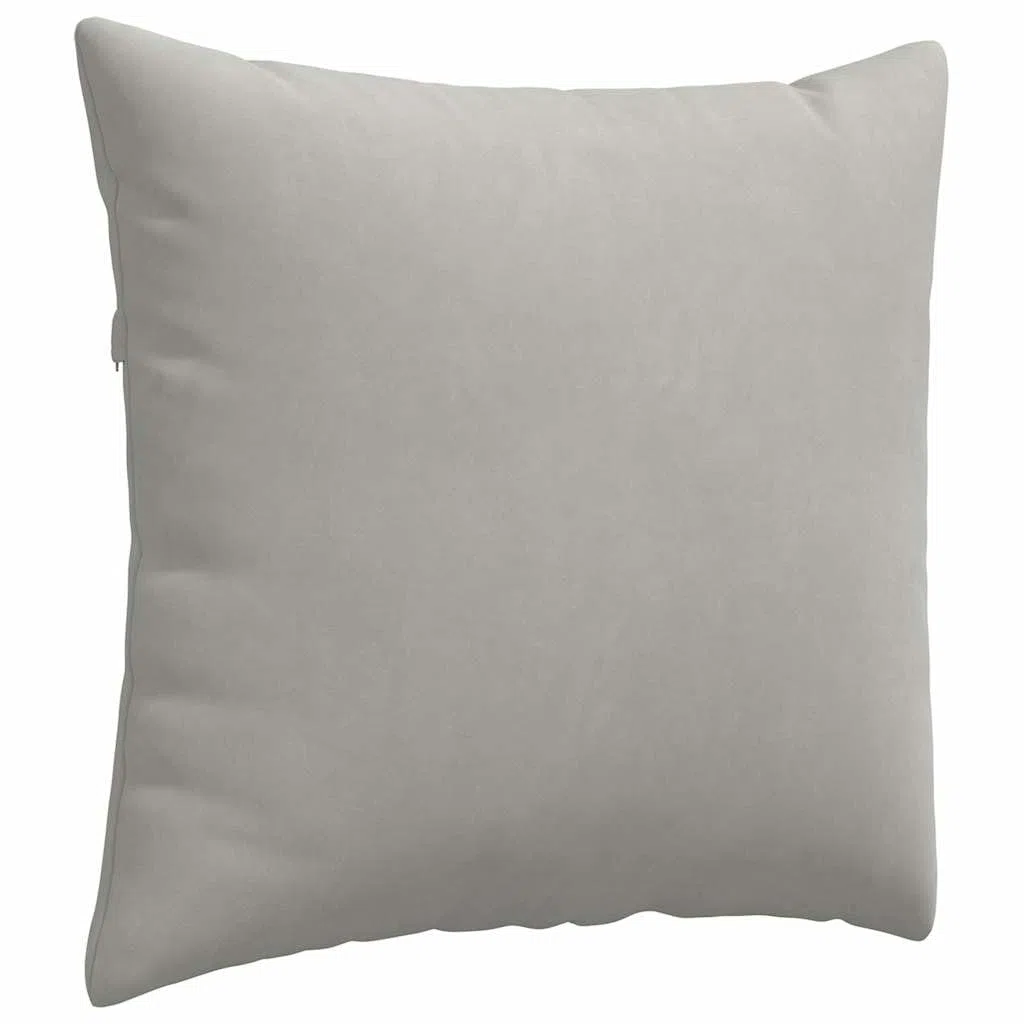 Cuscini da Divano 2 pezzi Grigio chiaro 45 x 45 cm Tessuto morbido sfoderabile imbottitura in fibra di poliestere per comfort interno seduta ergonomico e supporto schienale
