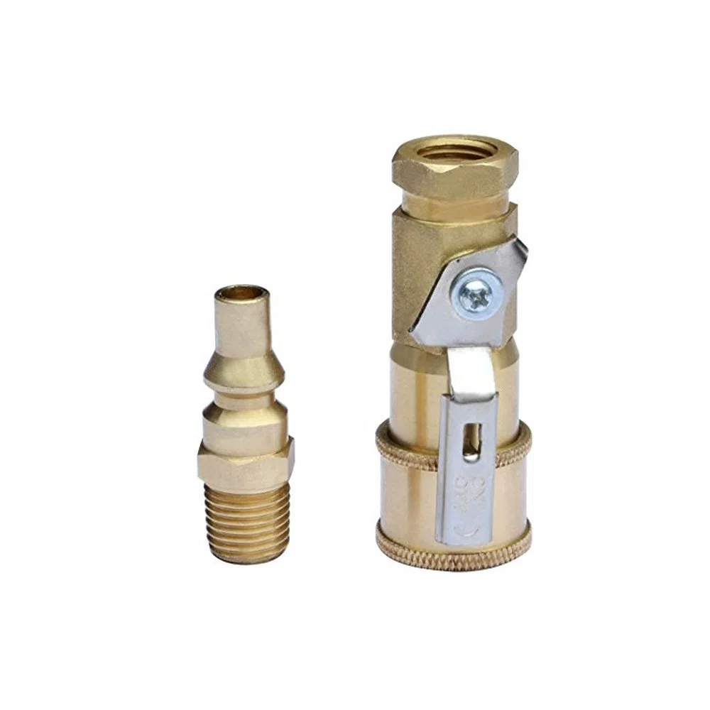 Adattatore a rilascio rapido, per spegnimento, per tubi per gas propano, da 0,6 cm (0,25”), certificato CSA
