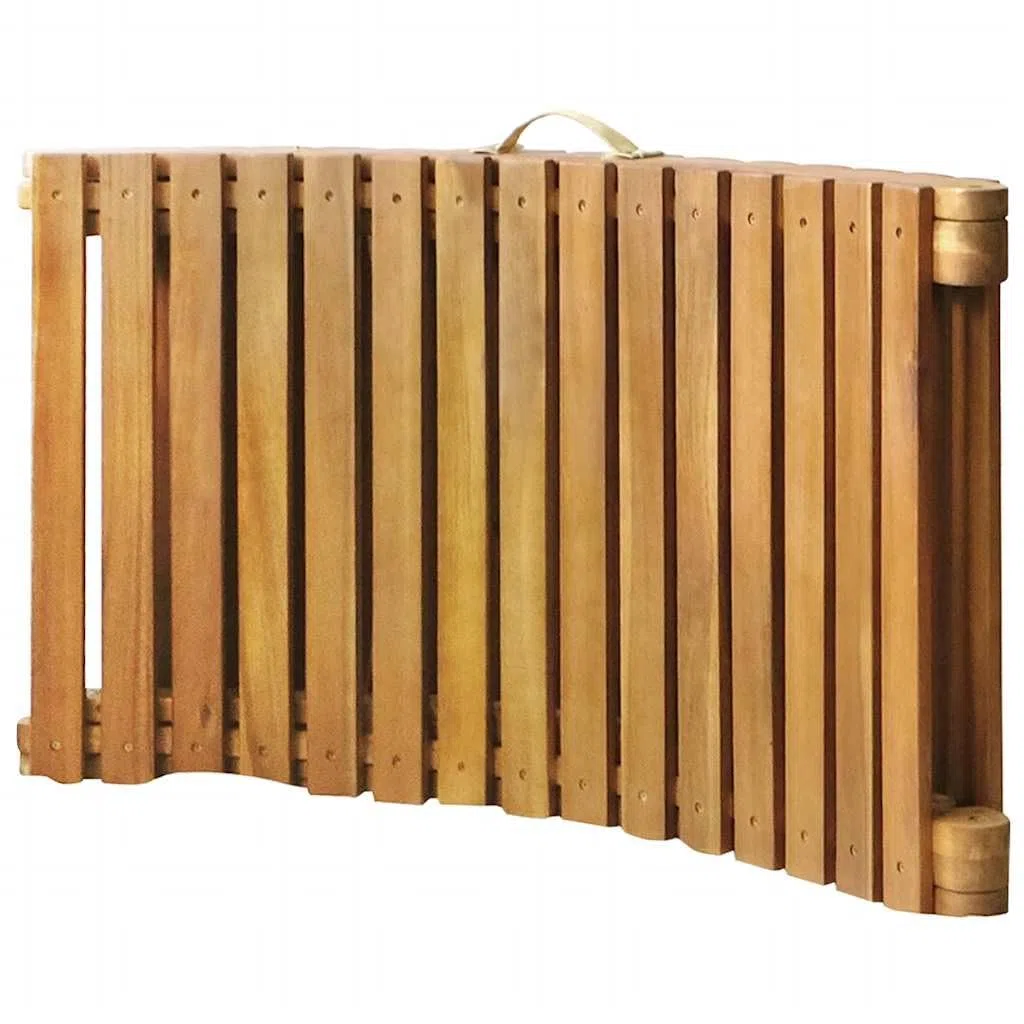 2 lettini prendisole in legno massello di acacia con cuscini blu, pieghevoli e resistenti alle intemperie, 184 x 55 x 64 cm, per giardino, terrazza, balcone, piscina e relax