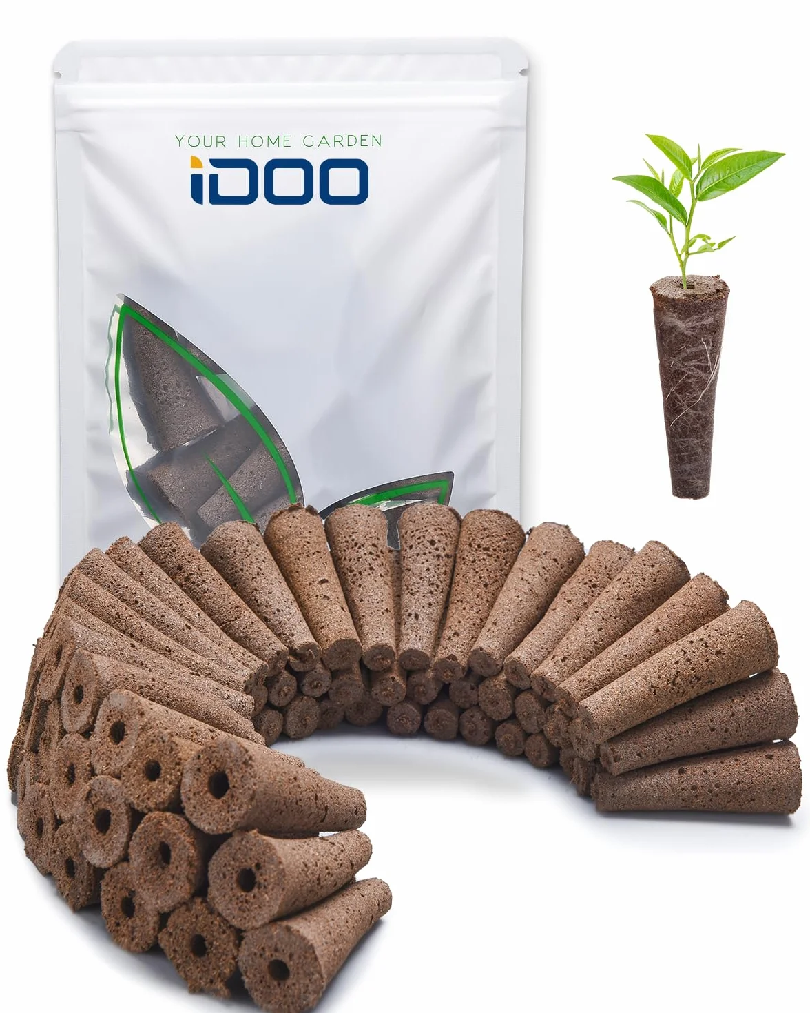 iDOO Spugne di Ricambio per il Sistema di Crescita (60pcs.), Ricambio Spugne di Torba Biologica per Sistema di Giradino Interno Hydrophonics a 12 baccelli