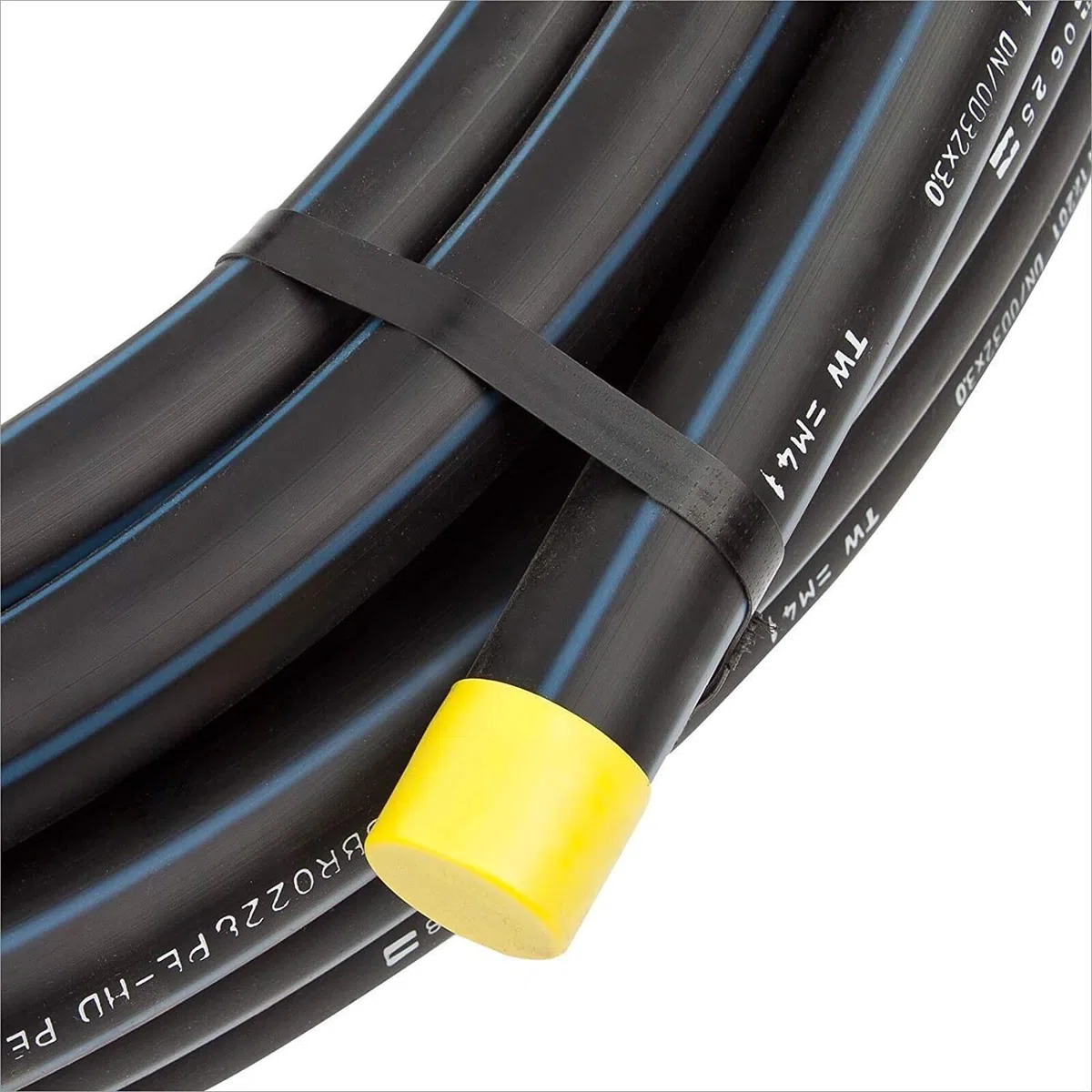 Suinga Tubo irrigazione in polietilene alimentare 25mm 10 bar 100m PE100 alta densità + 10 gomiti, 10 Tee e 5 raccordi