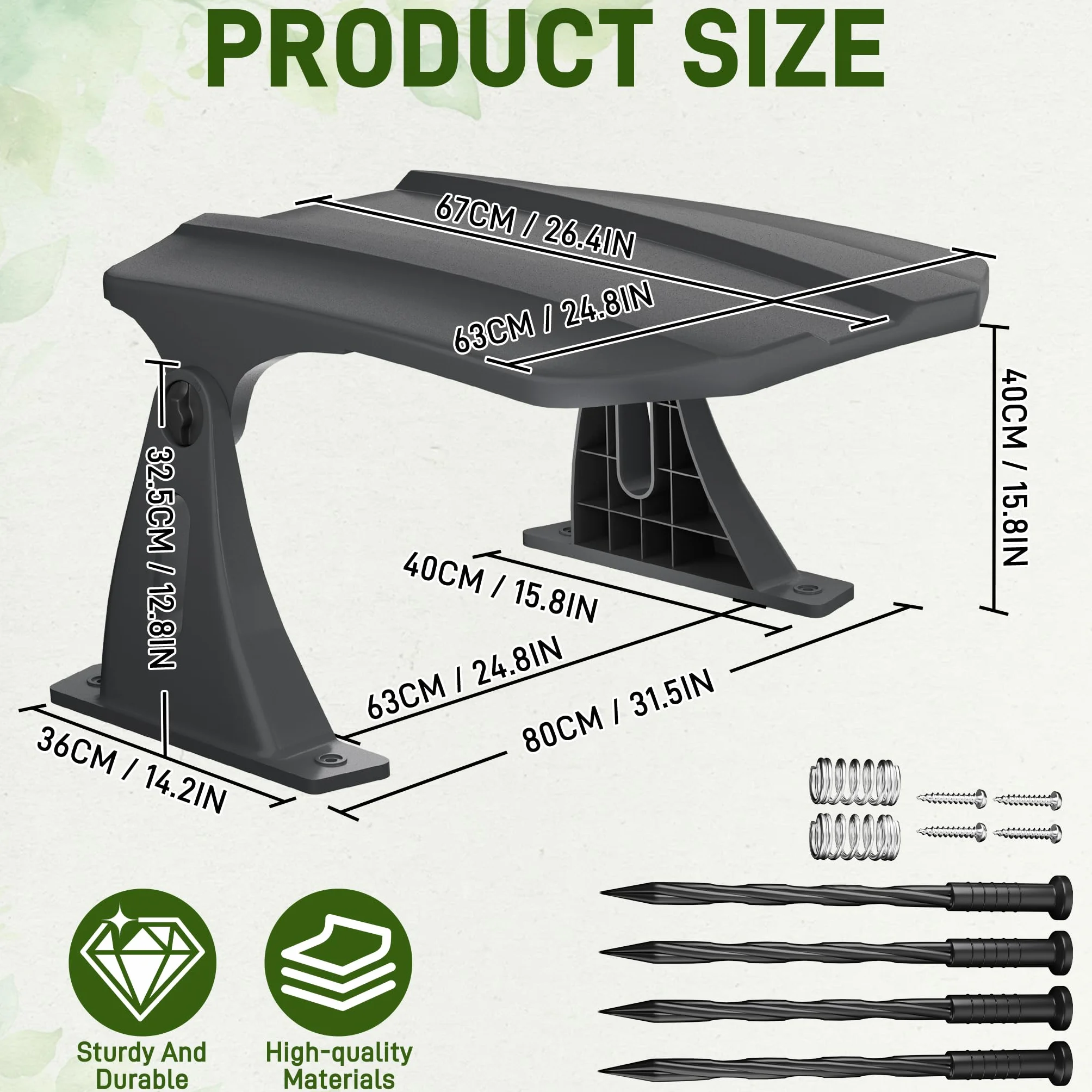 UISEBRT Robot tosaerba garage con tetto pieghevole, resistente alle intemperie, protezione dai raggi UV, impermeabile, antivento, copertura universale, 67 x 62,5 x 40 cm, colore nero