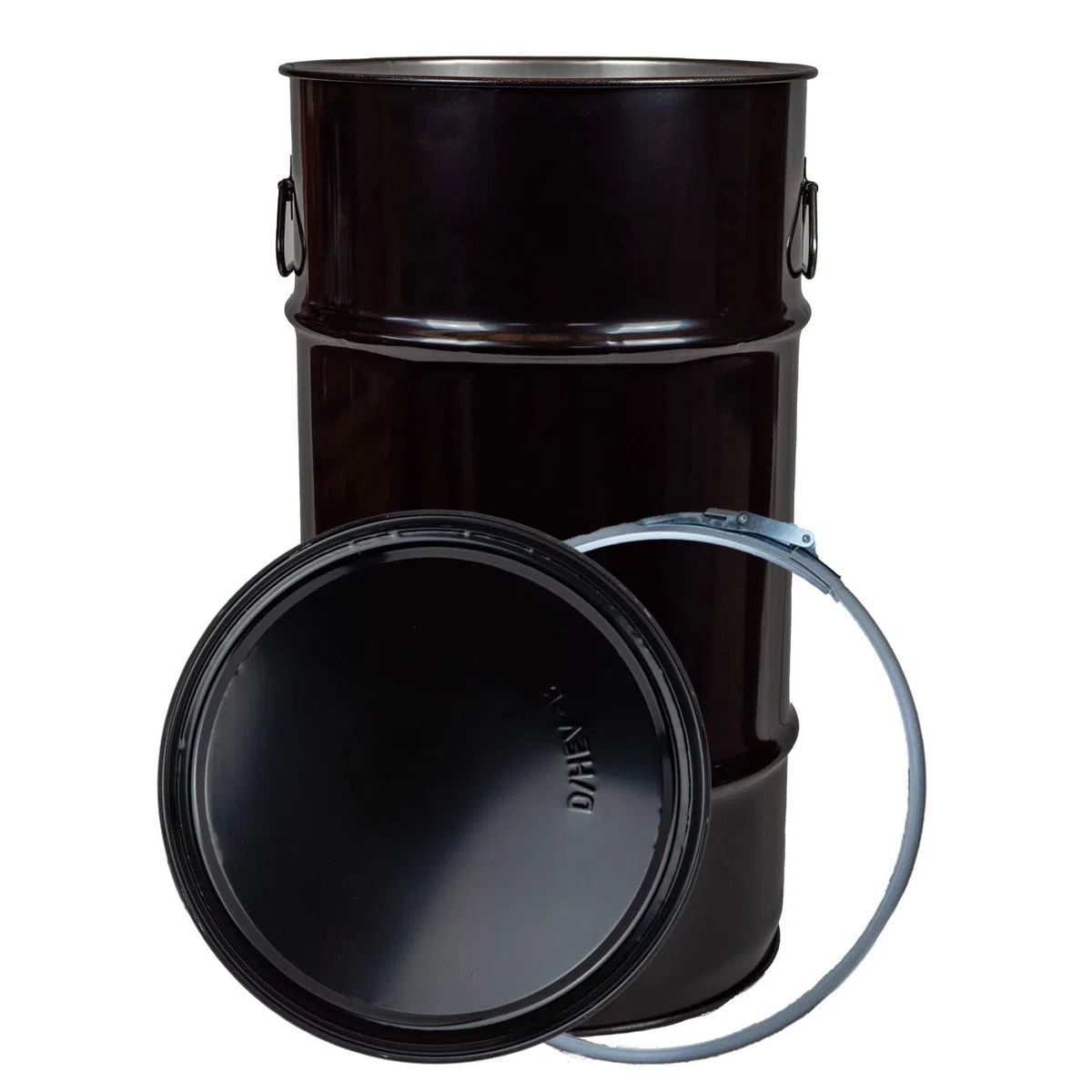 Pattumiera da 60 litri in metallo nero – fusto decorativo universale