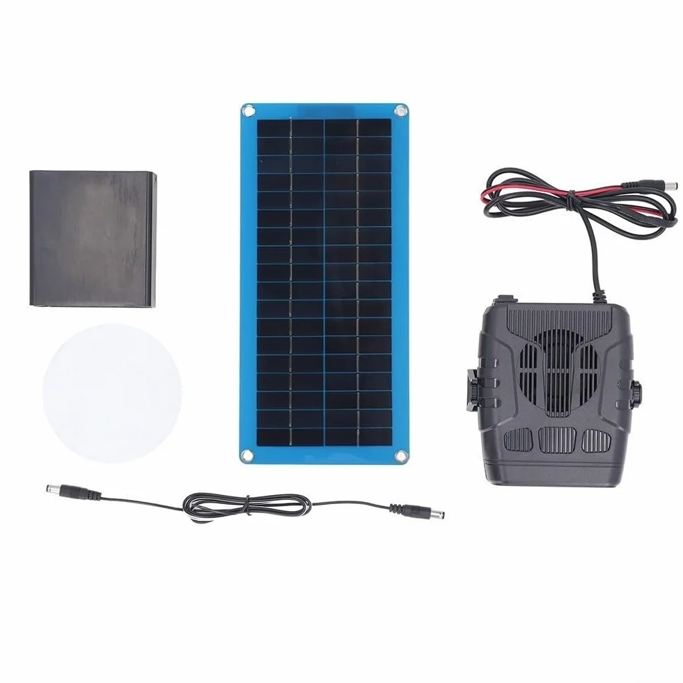 Kit riscaldatore per serra a pannello solare, compatto a energia solare, piccola serra riscaldatori per interni ed esterni (A)