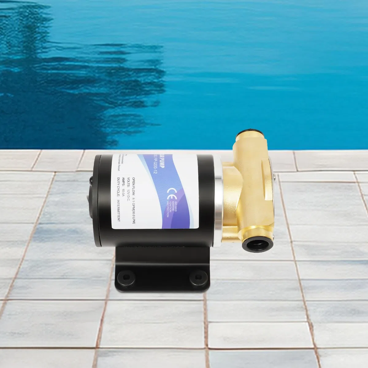 Pompa dell'acqua da 12 V, pompa per acqua da giardino, autoadescante, pompa da giardino, pompa da giardino, pompa per acqua subacquea, pompa anfibi, per stagno, acquario, fontana solare, piscina