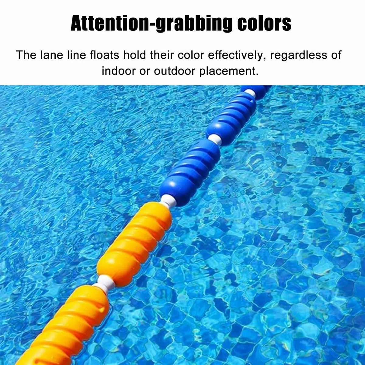Corda di sicurezza per piscina, divisorio galleggiante staccabile per piscine private e da competizione, linea di sicurezza esterna per la gestione a bordo piscina