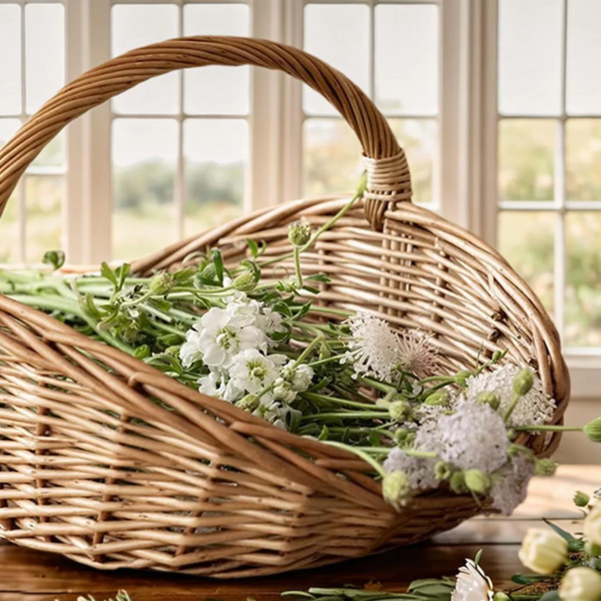 Cestino per il pane in , 37 x 23 x 6 cm, vassoio ovale in tessuto, con manico, grandi cestini da portata, per raccogliere verdure, fiori, bancone, decorazione, picnic, cucina, tavolo