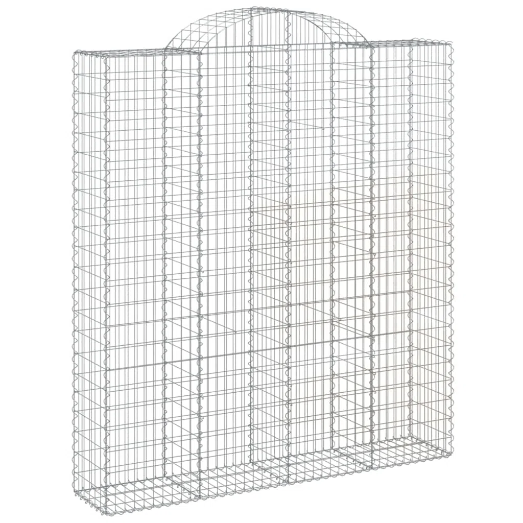 Set di 15 archi alti, 200 x 50 x 220/240 cm, in acciaio zincato, 3,5 mm, protezione dal rumore, design moderno per prati, balconi, cortili, pareti di recinzione