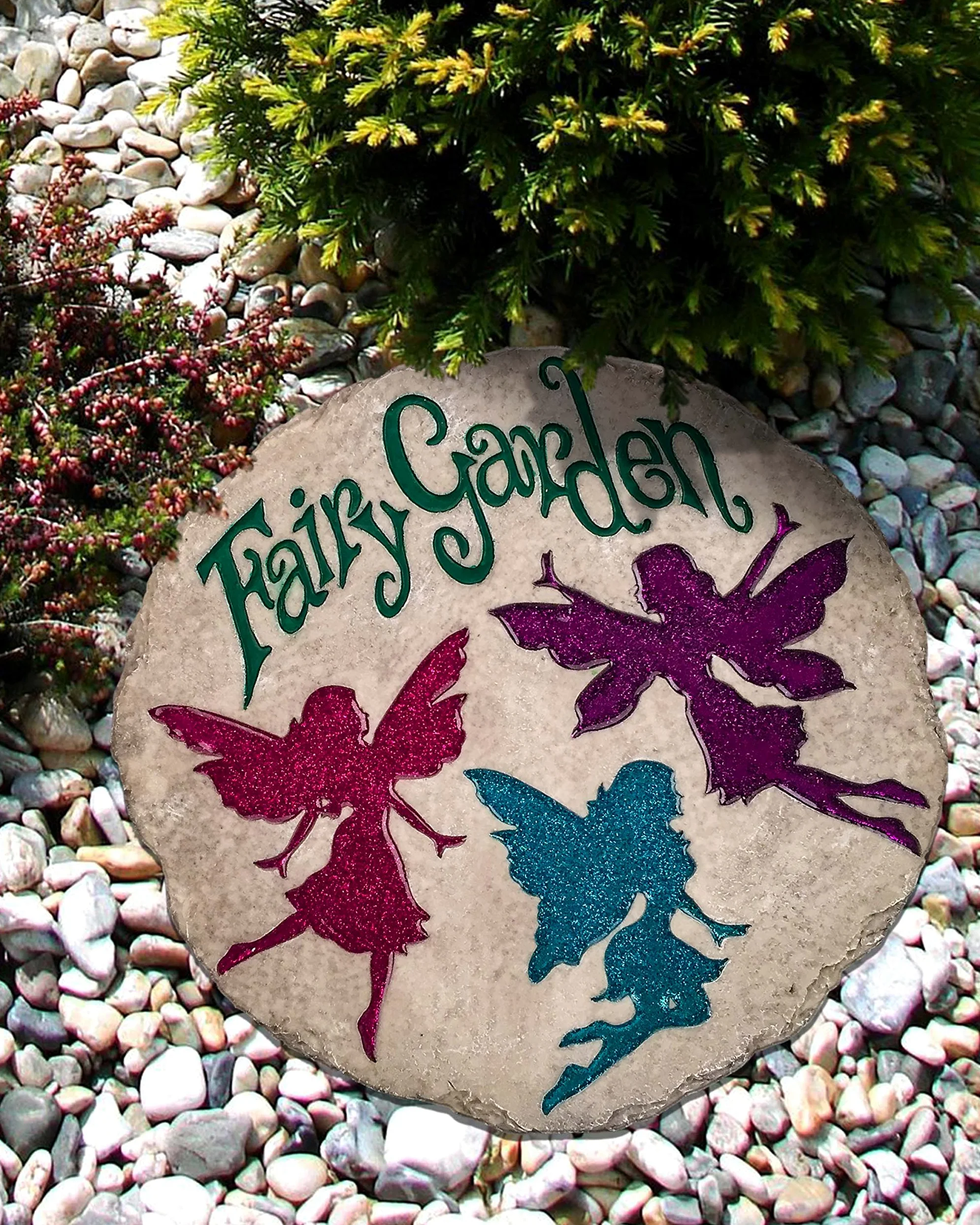 Spoontiques - Decorazione da Giardino - Pietra Decorativa per Giardino con Libellula