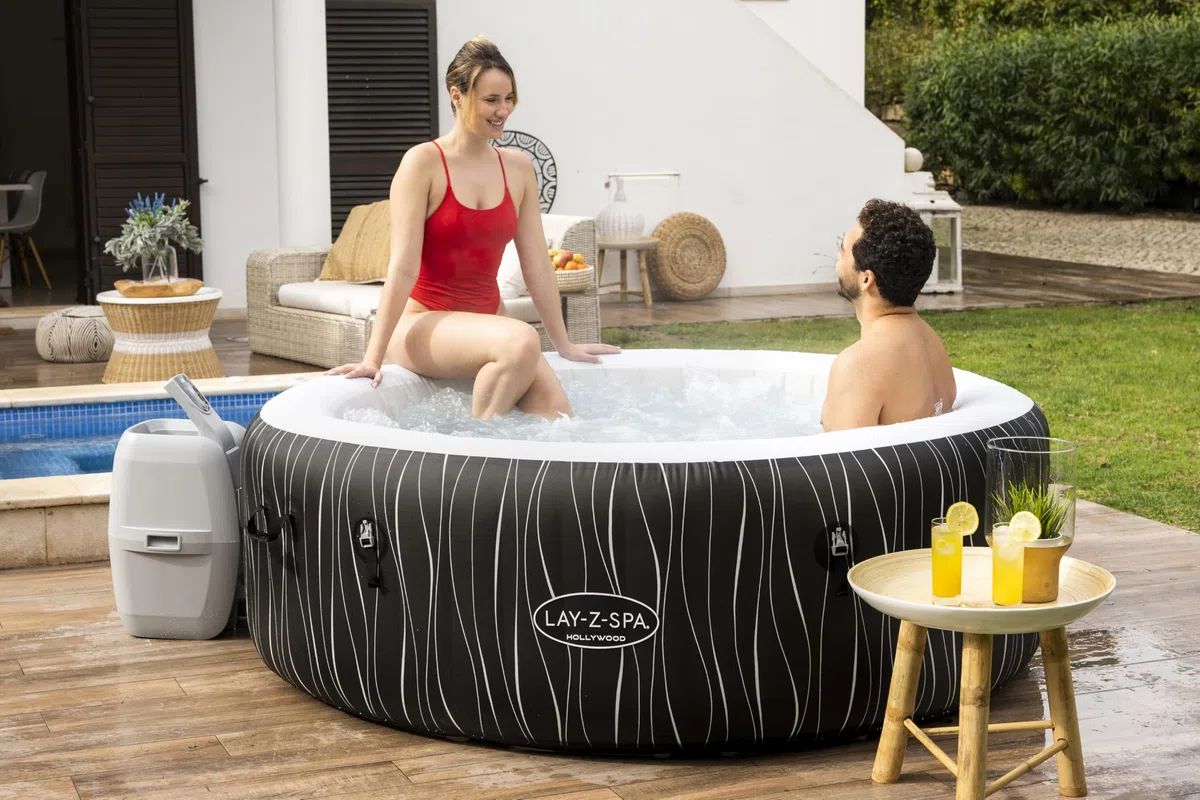 Bestway 60059 Minipiscina idromassaggio gonfiabile Hollywood Lay-Z-Spa AirJet