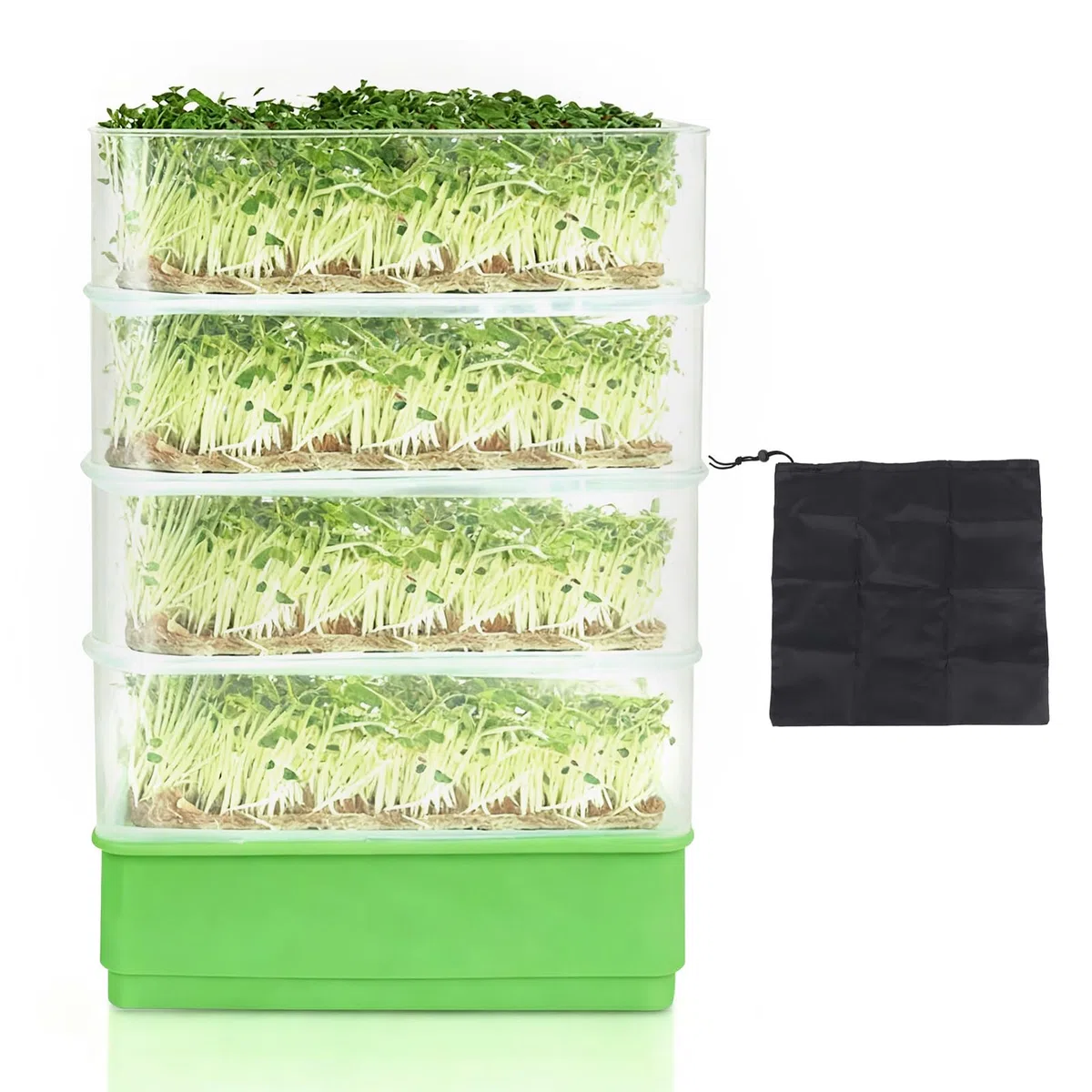 Buachois Kit de cultivo de brote, kit de brote de semilla de 4 nivel (Sin Sunshade)