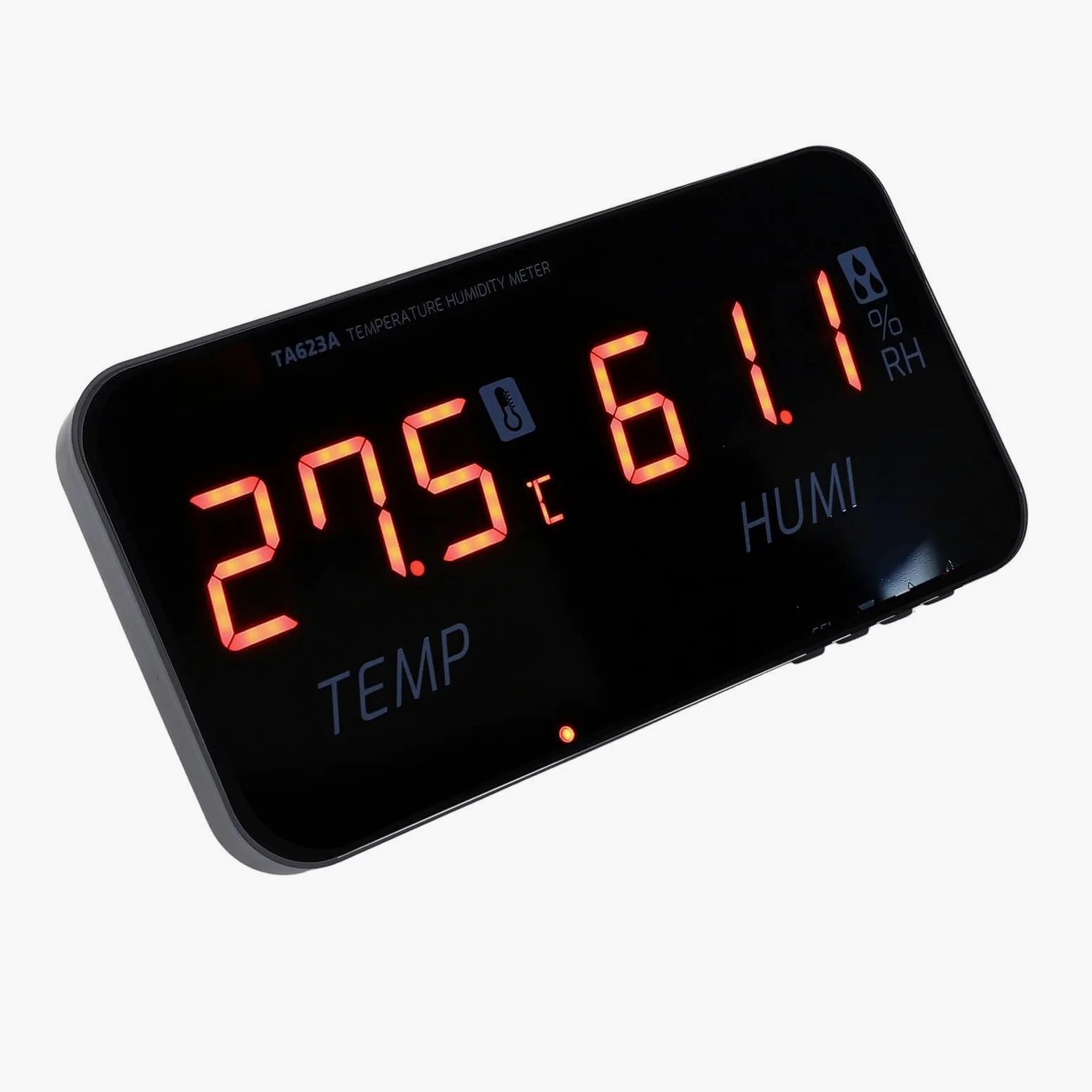Zerodis Igrometro con Display Digitale, Misuratore di Temperatura e umidità ABS con Schermo LED da 1,8 Pollici, Sensore GXHTC3, Alimentazione 5 V, Display a 4 Cifre per Serra, Ufficio Domestico