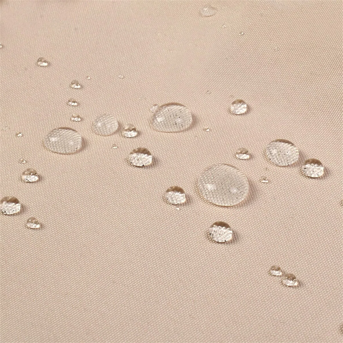Copertura di ricambio per sedia a dondolo da giardino a 3 posti, impermeabile, antivento, 210D, antistrappo, 195 cm x 125 cm (beige)