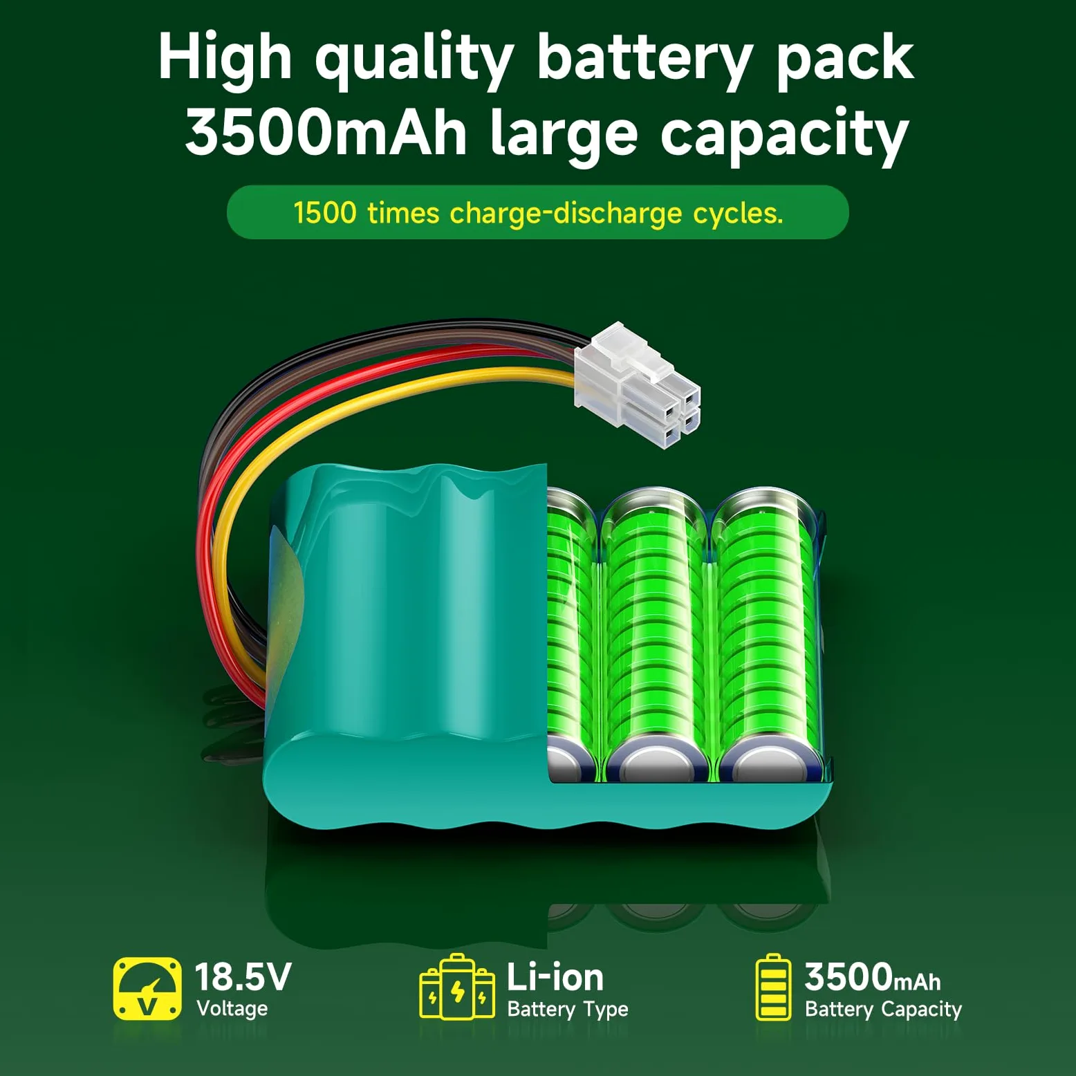 CITYORK 18.5V 3500mAh batteria di ricambio per Gardena Sileno R100Li R130Li R160Li, per Gardena Sileno+ City/Life, Batteria per Husqvarna Automower 310 315 robot tosaerba