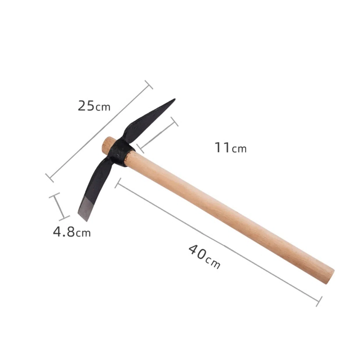 TOPINCN Pick Mattock Hoe Garden Pick Heavy Duty Piccozza Attrezzo Manuale Forgiato Diserbo Piccone da Giardino per Giardinaggio Allentamento del Terreno Campeggio