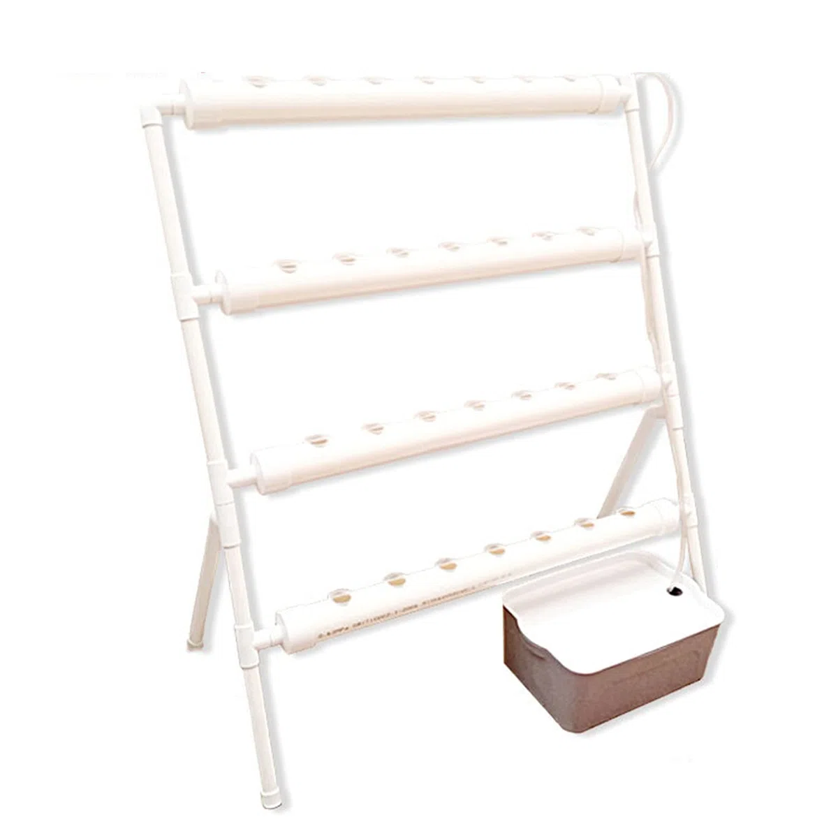 Sistema Idroponico Idroponico Sistema di Coltivazione Idroponica Torre Idroponica Set, Mensola per Piante a 4 Livelli con 36 Fori di Piantumazione, Pompa dell'Acqua, per Uso Interno ed
