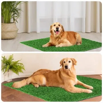 80X130CM Lettiera per cani per la casa e la toilette per cani, il balcone, l'addestramento, il prato di ricambio con erba artificiale per esterni, ideale per appartamenti e balconi