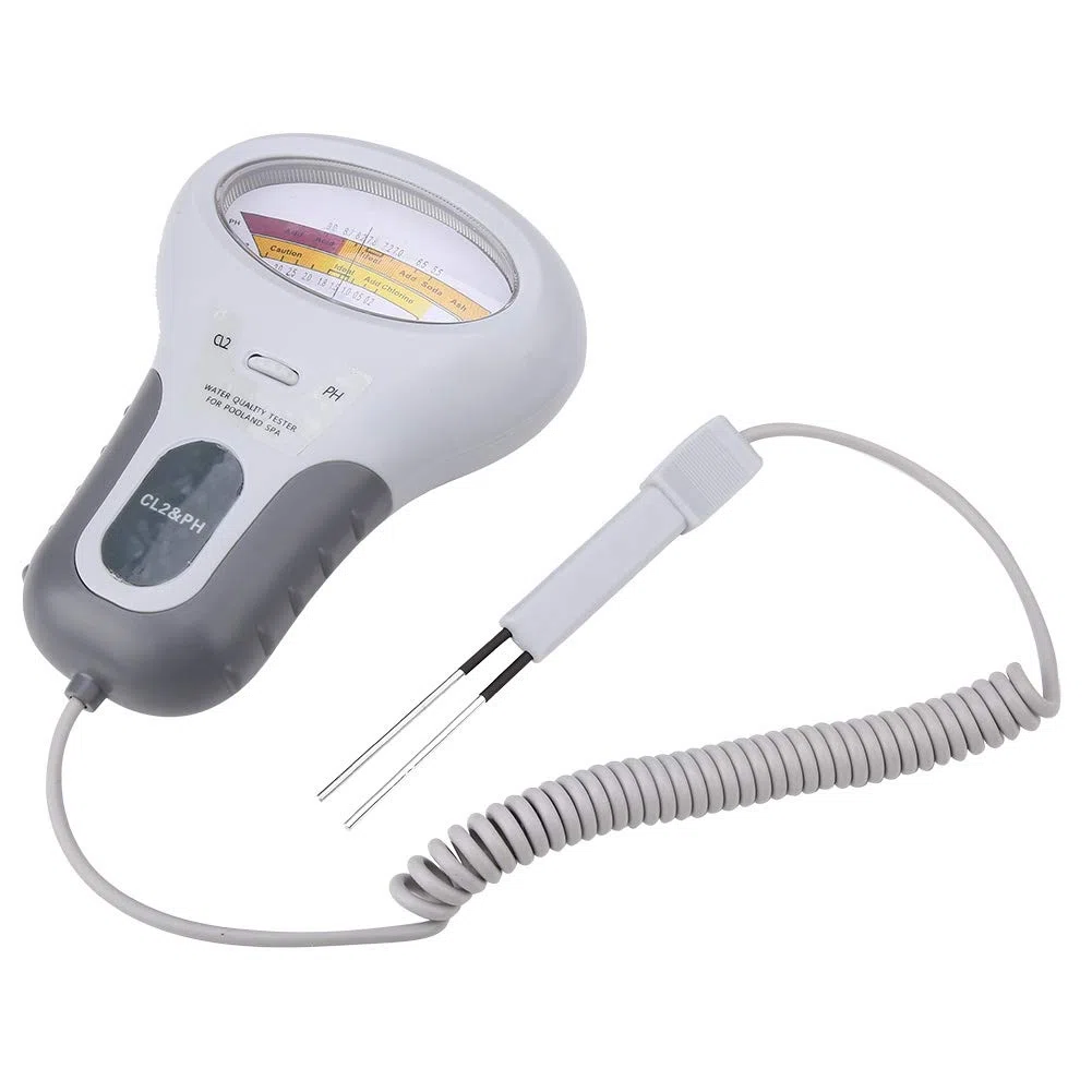 PH Tester, PC-102B CL2 Tester di Qualità dell'Acqua pH/CL pH e Analizzatore Digitale del Tester del Cloro per lo Stagno della Stazione Termale dell'Acquario