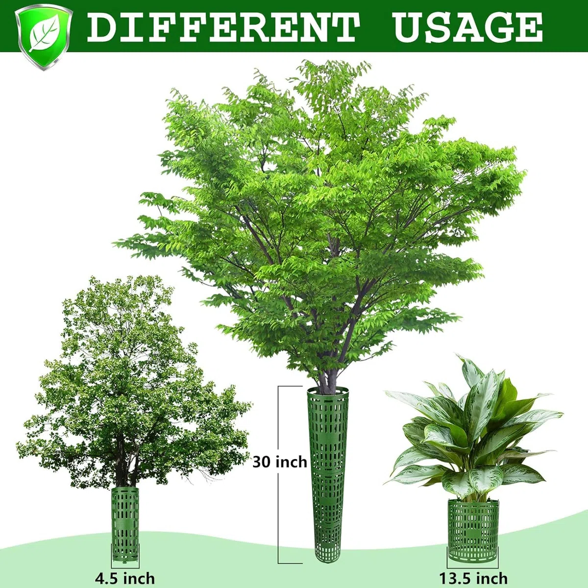 Protezione per tronco d'albero, confezione da 7 protezioni espandibili resistenti per tagliaerba, animali, facili da usare, perfette per alberelli e alberi da frutto