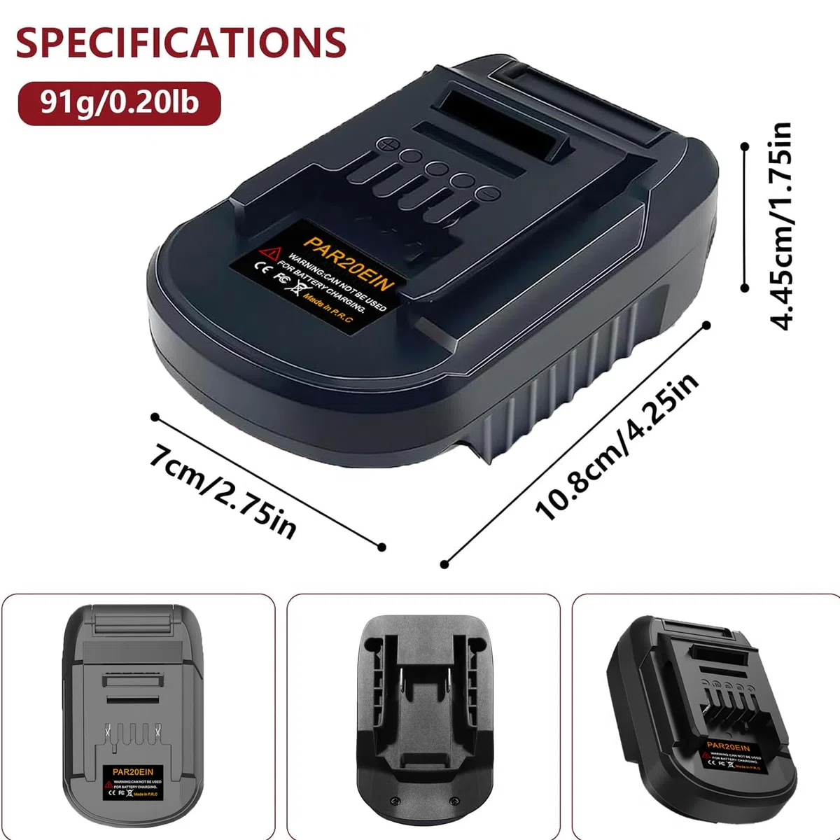 TPDL Adattatore batteria per Parkside a Einhell Power Tool, convertitore adattatore batteria per Parkside XTEAM Series 20 V Pap 20 B1 B3 A1 per Einhell PXC 18 V Li-Ion Power Tool