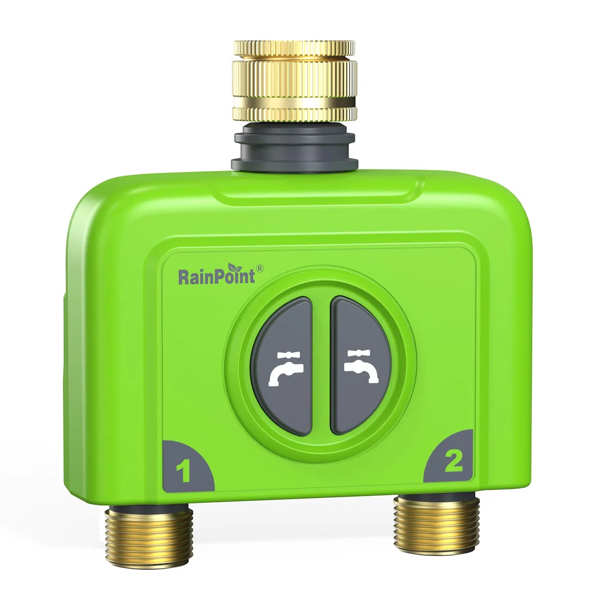 RAINPOINT Centralina Irrigazione WiFi 2 uscite, ssenza Gateway dell'antenna, deve essere utilizzato con Gateway HWG023(2,4 GHz) / HWG040 (Ethernet e 2,4 GHz), Ingresso in Ottone, IP65 Timer