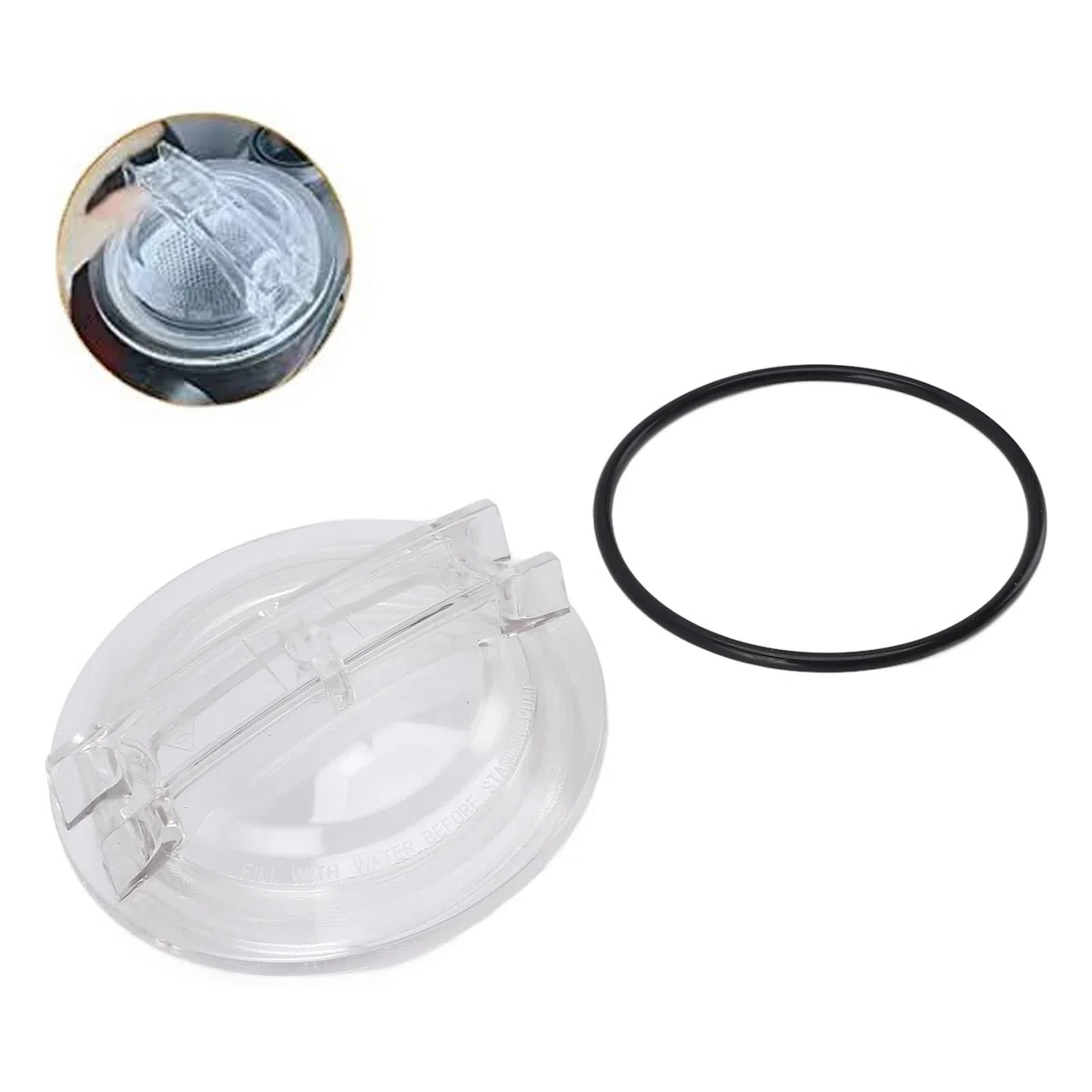 Coperchio Pompa Piscina per Pompa Super II SPX3000D Coperchio Filtro Filettato Pompa Piscina e Sostituzione O-ring, Coperchio Filettato di Ricambio Pompa Piscina, Parti