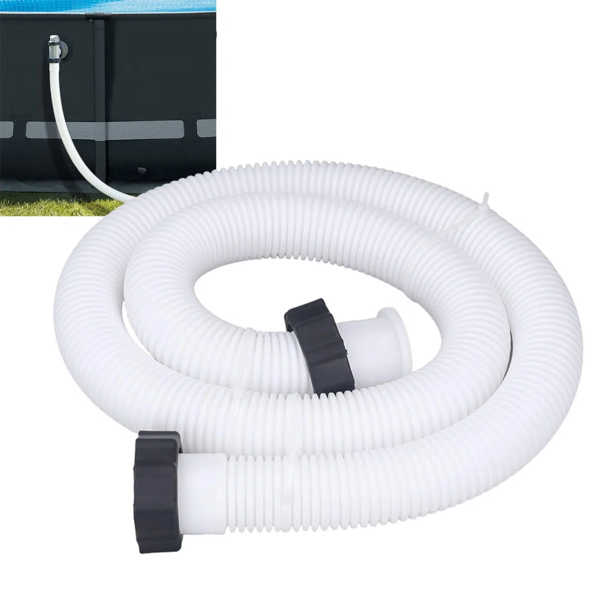 Tubo flessibile per piscina, tubo di ricambio per filtro e pompa per piscina, raccordo di aspirazione, 1,5 m
