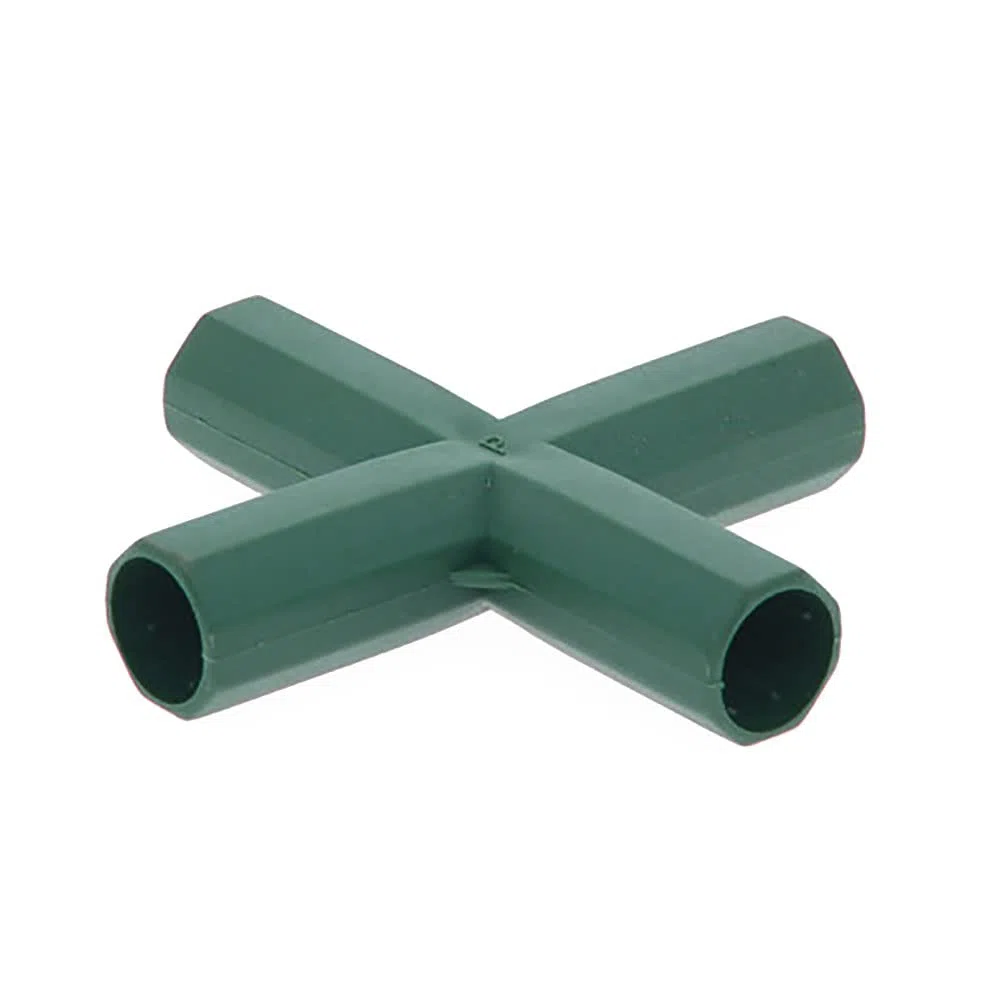 TopHomer 10 Pezzi Connettori per Telaio Serra, 16mm Piatti a 4 Vie Connettori Angolari per Gabbie del Telaio da Giardino per Traliccio d'Uva Protezione Solare Capannone Giardinaggio