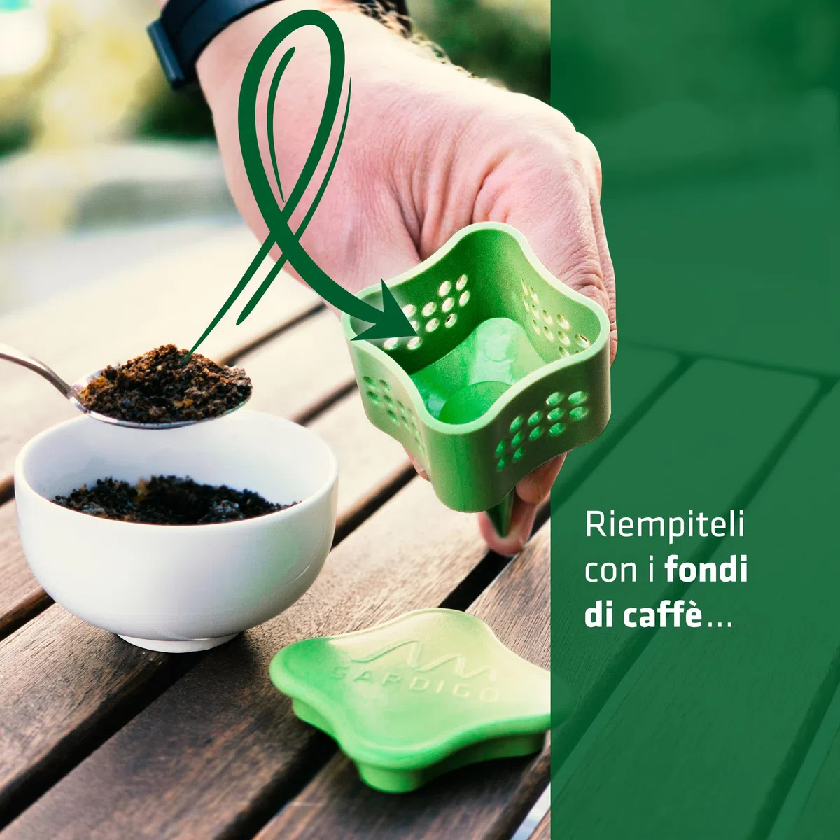 GARDIGO® Anti Lumache Biologico Orto con Aroma del Caffè 6 Pz. | Rimedi Naturali Antilumaca | Repellente Lumache e Chiocciole | Esca per Lumache | Lumachicida Bio per Lumache Vive