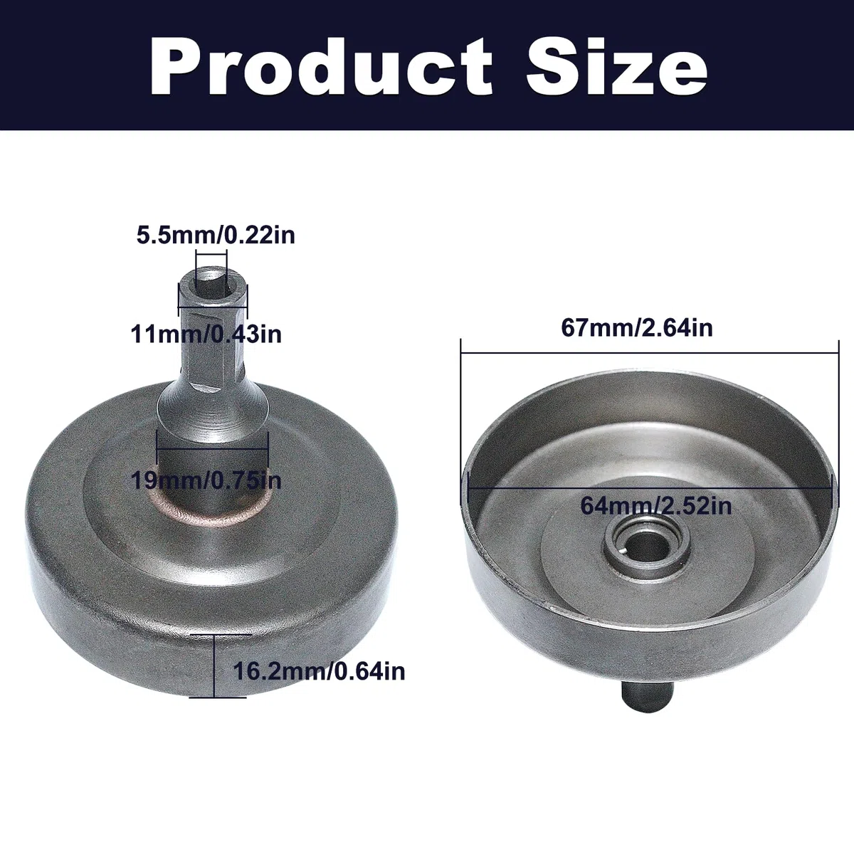 Kit Tamburo Frizione, per Stihl FS45 FS46 FS50C FS55 FS56 FS70 HL45 KM55, include Gruppo Frizione, Ricambi per Tosaerba, Ricambio 41401602000 41401602909