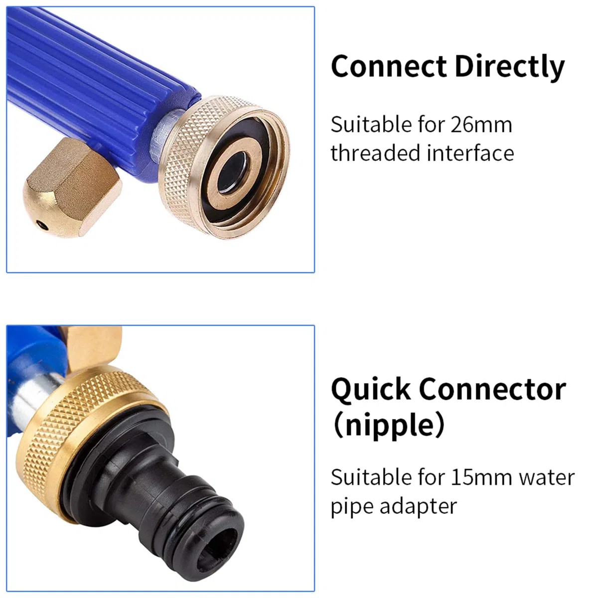Pressure Washer, Hillylolly Lancia Acqua ad Alta Pressione Lavaggio, Pistola ad Acqua ad Alta Pressione, Getto d Acqua per Pulizia, Pulitore, Bacchetta Idropulitrice, per Tubo Acqua (Blu 3)