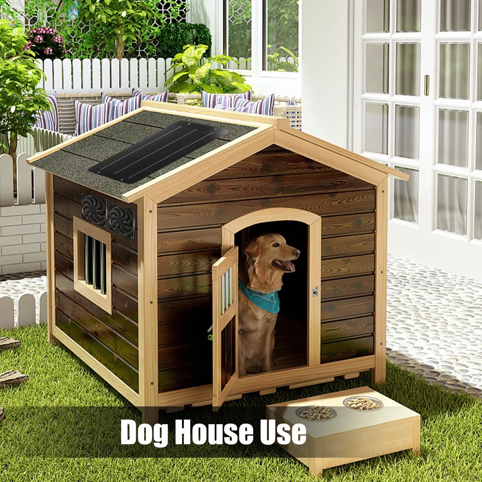 Joycabin Ventola solare a pannello solare, 12 V, 10 W, ventilatore di scarico solare portatile, per serra, pollaio, capannone, casa per animali domestici, aspirazione o scarico