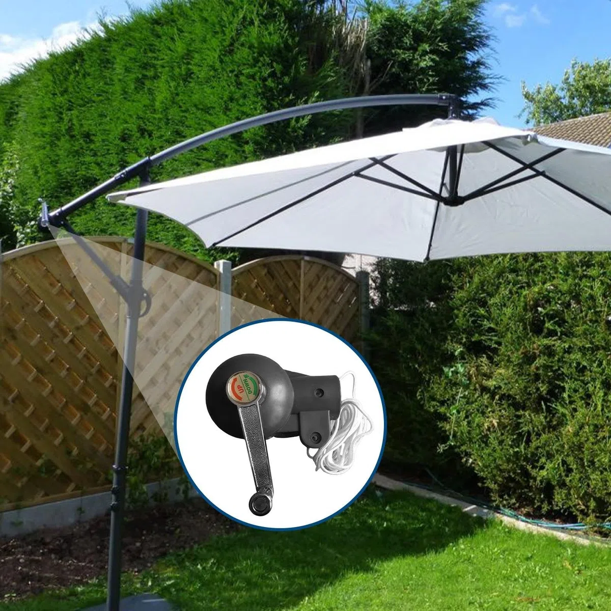 Maniglia a manovella per ombrellone da patio, ricambio per ombrellone da esterno, pezzi di ricambio per ombrelloni da giardino, parti di ricambio per ombrellone da spiaggia e cortile, Nero , Refer to