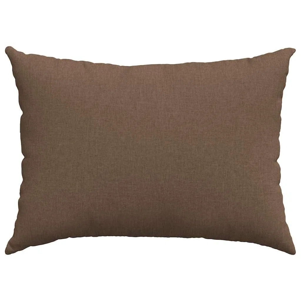 Cuscini da Divano 2 pezzi Marrone 70 x 50 cm in Tessuto con Riempimento in Poliestere, Federe Sfoderabili, Supporto Ergonomico per Soggiorno, Ufficio, Camera da Letto